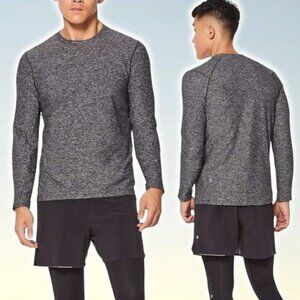 LULULEMON Men's Surge Warm Long Sleeve Sz Medium Heathered Black